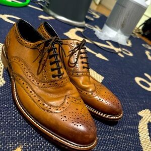 Tan leather Aston Grey brogues